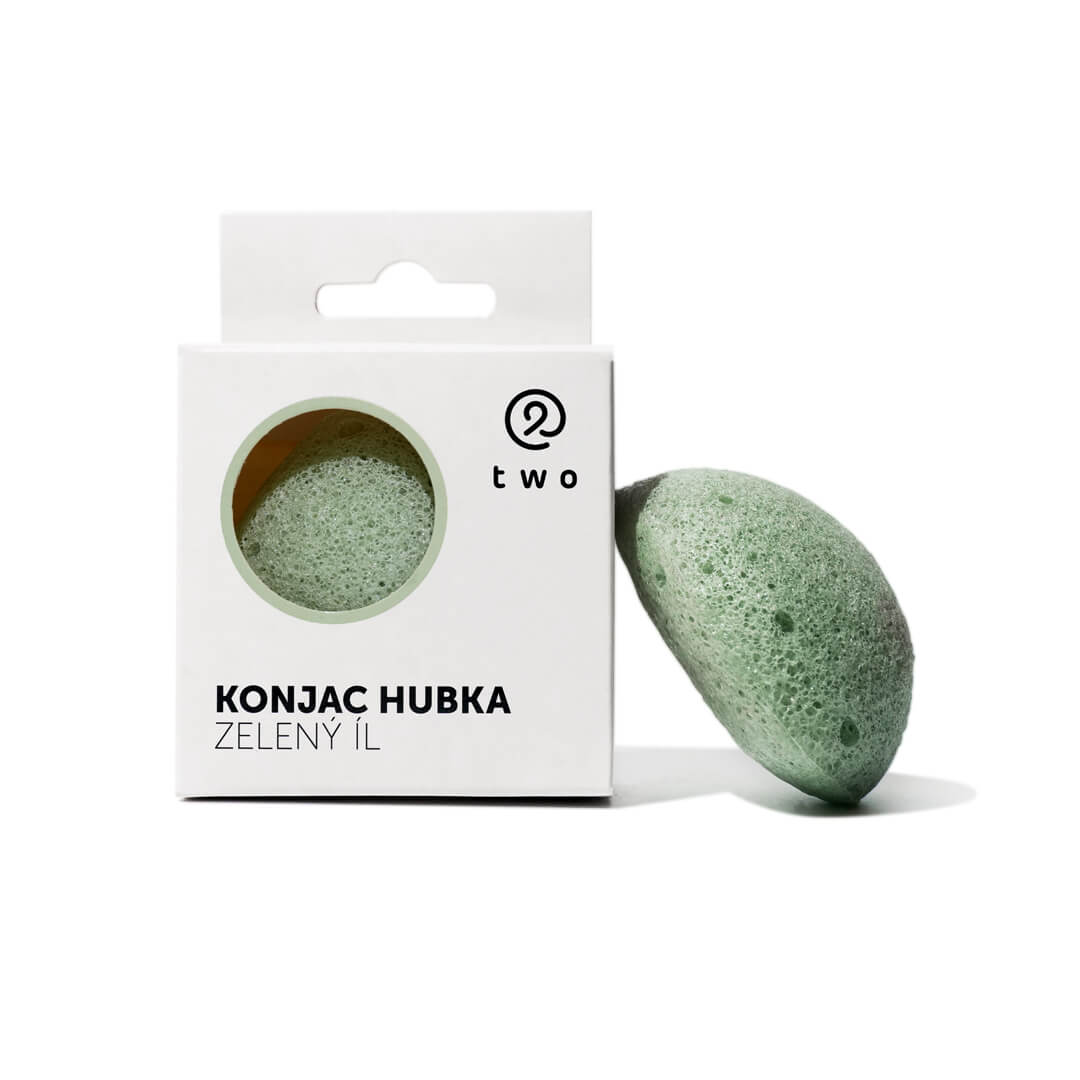 Two cosmetics Konjac zelená hubka - zelený íl 1 two-konjac-hubka-zeleny-il-rastlinkovo