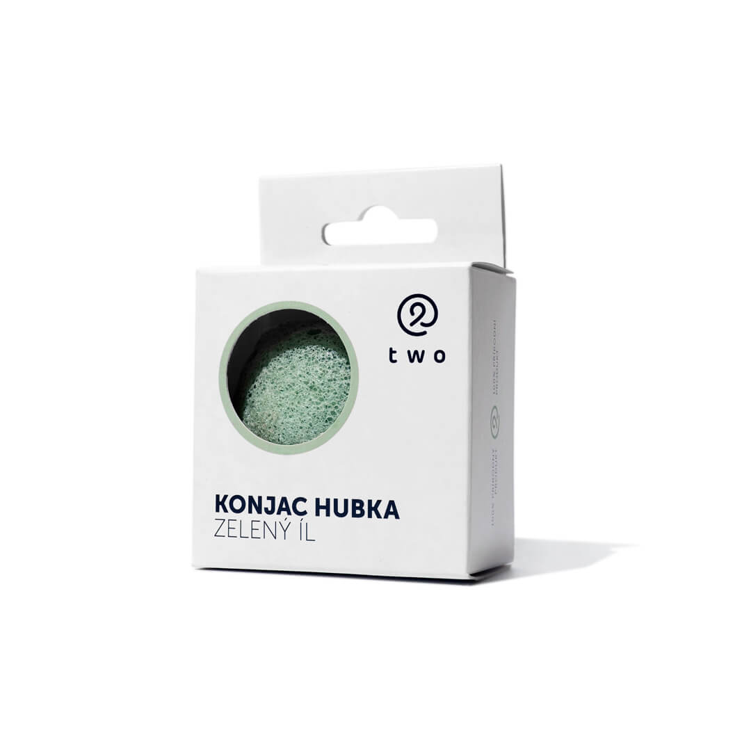 Two cosmetics Konjac zelená hubka - zelený íl 2 two-konjac-zelena-hubka-zeleny-il-rastlinkovo