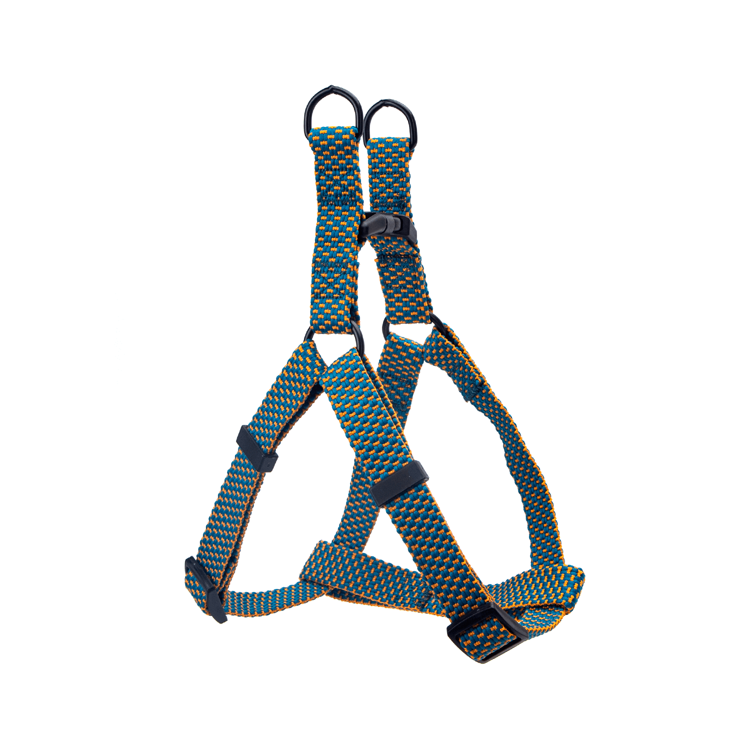 S Postroj prepletaný vzor modro žltý 20 – 40 cm
