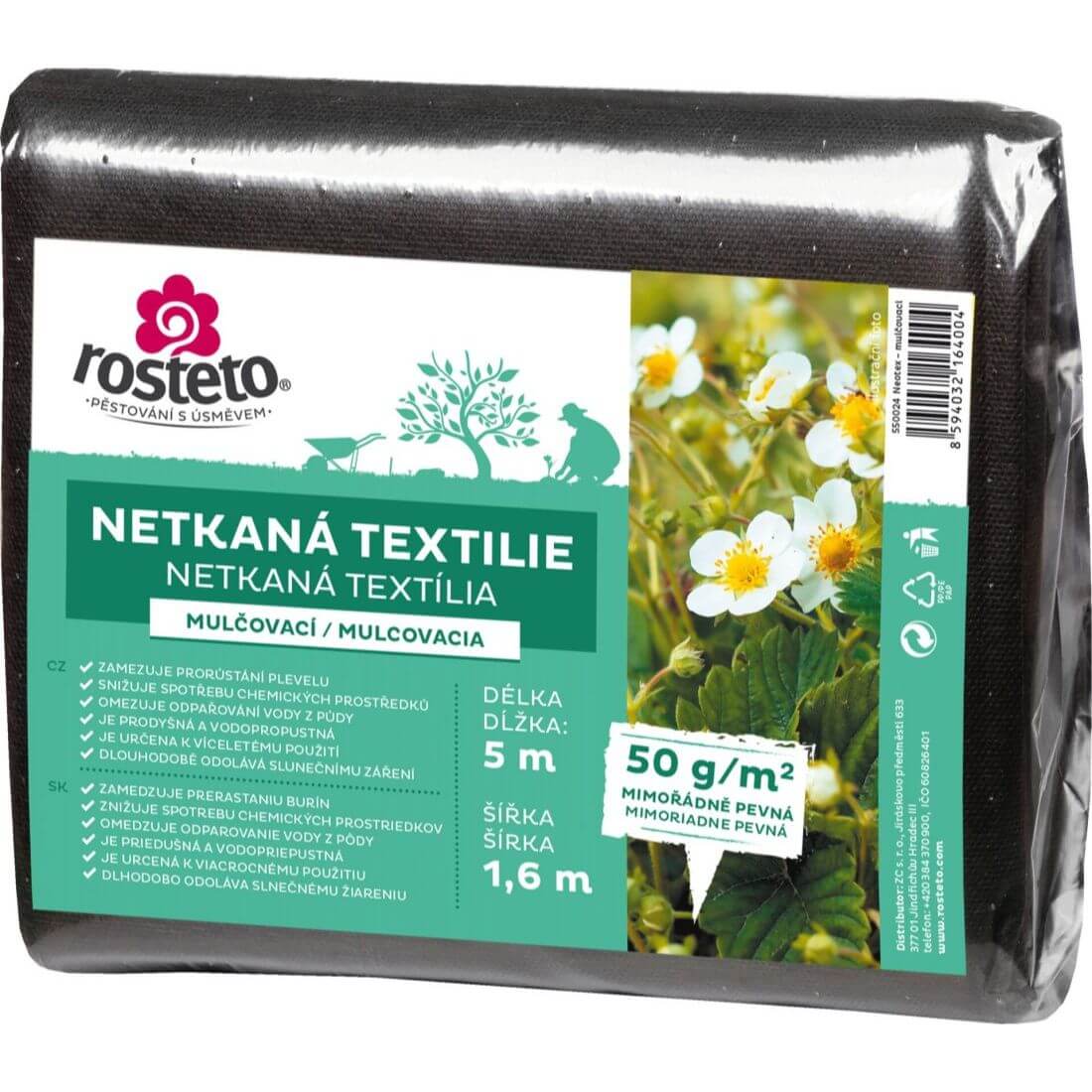 Rosteto Netkaná textília mulčovacia 1,6 m x 5 m 1 rosteto-netkana-textilia-mulcovacia-5-metrov-rastlinkovo