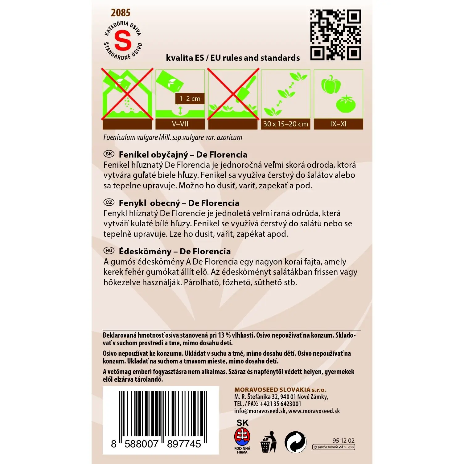 MoravoSeed Fenikel obyčajný 1,5 g 2 moravoseed-semena-fenikel-obycajny-rastlinkovo