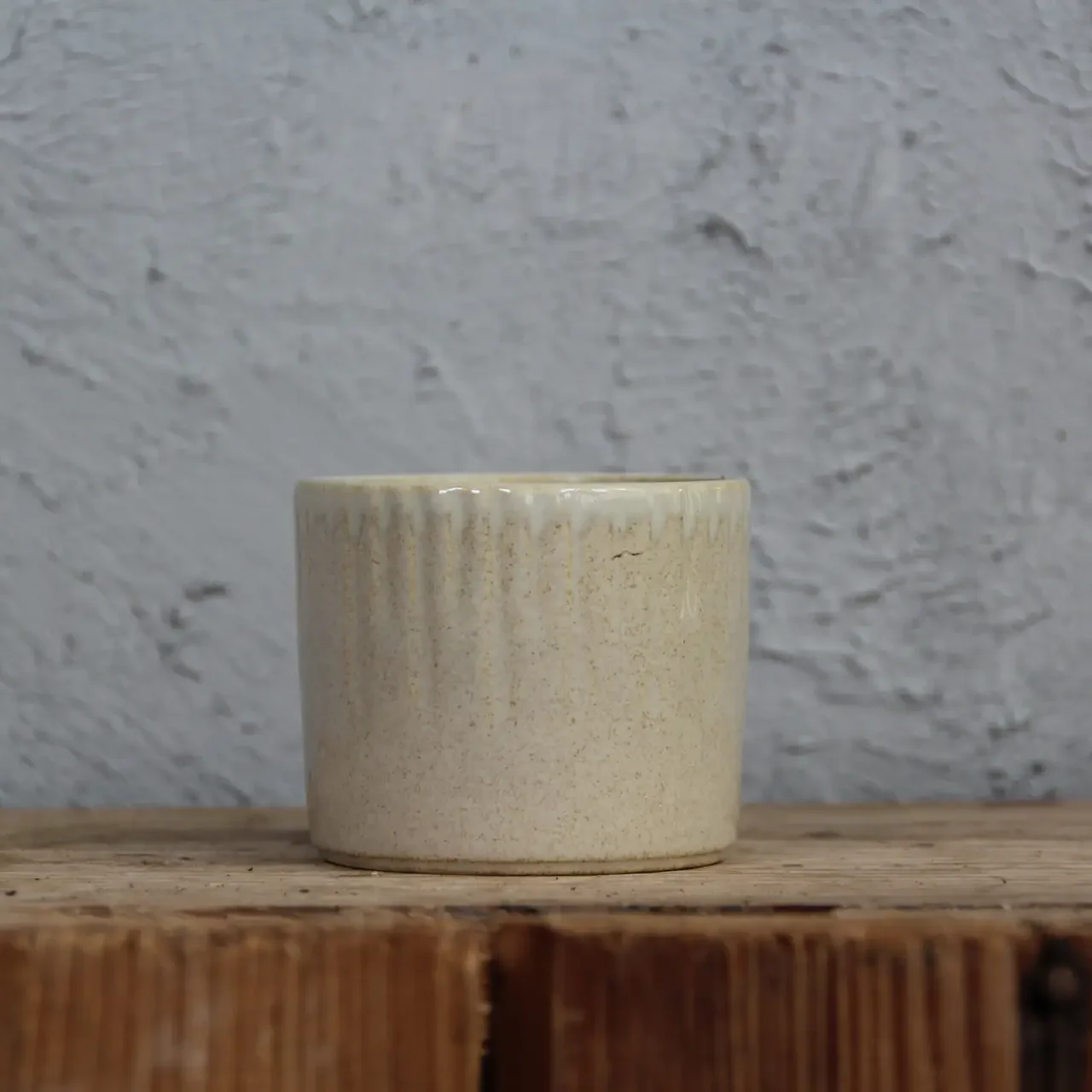 E-shop Kvetináč Vintage keramický pieskový Ø 6 cm