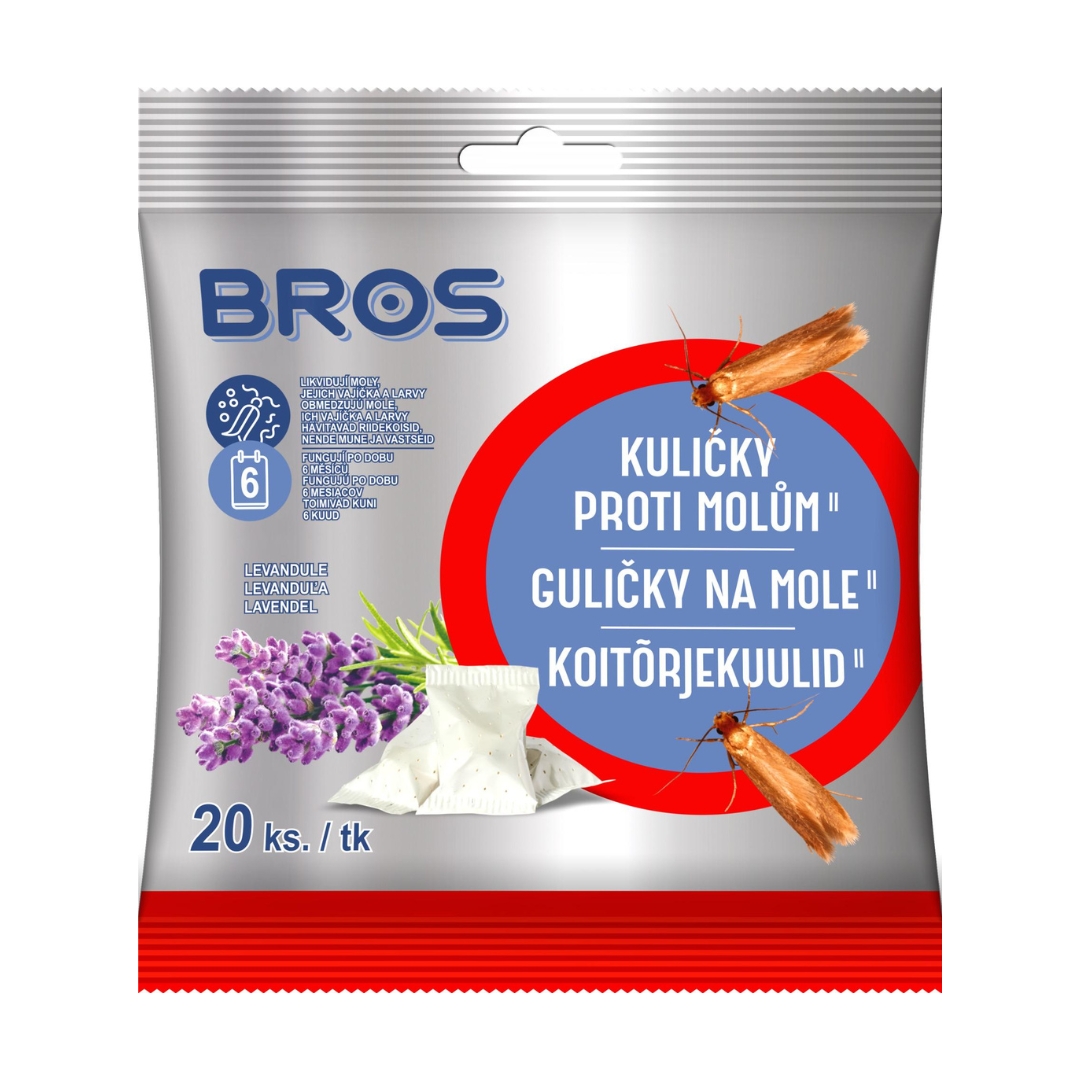 BROS Guličky proti molám levanduľa 20 ks 1 bros-gulicky-proti-satnovym-molam-levandula-rastlinkovo