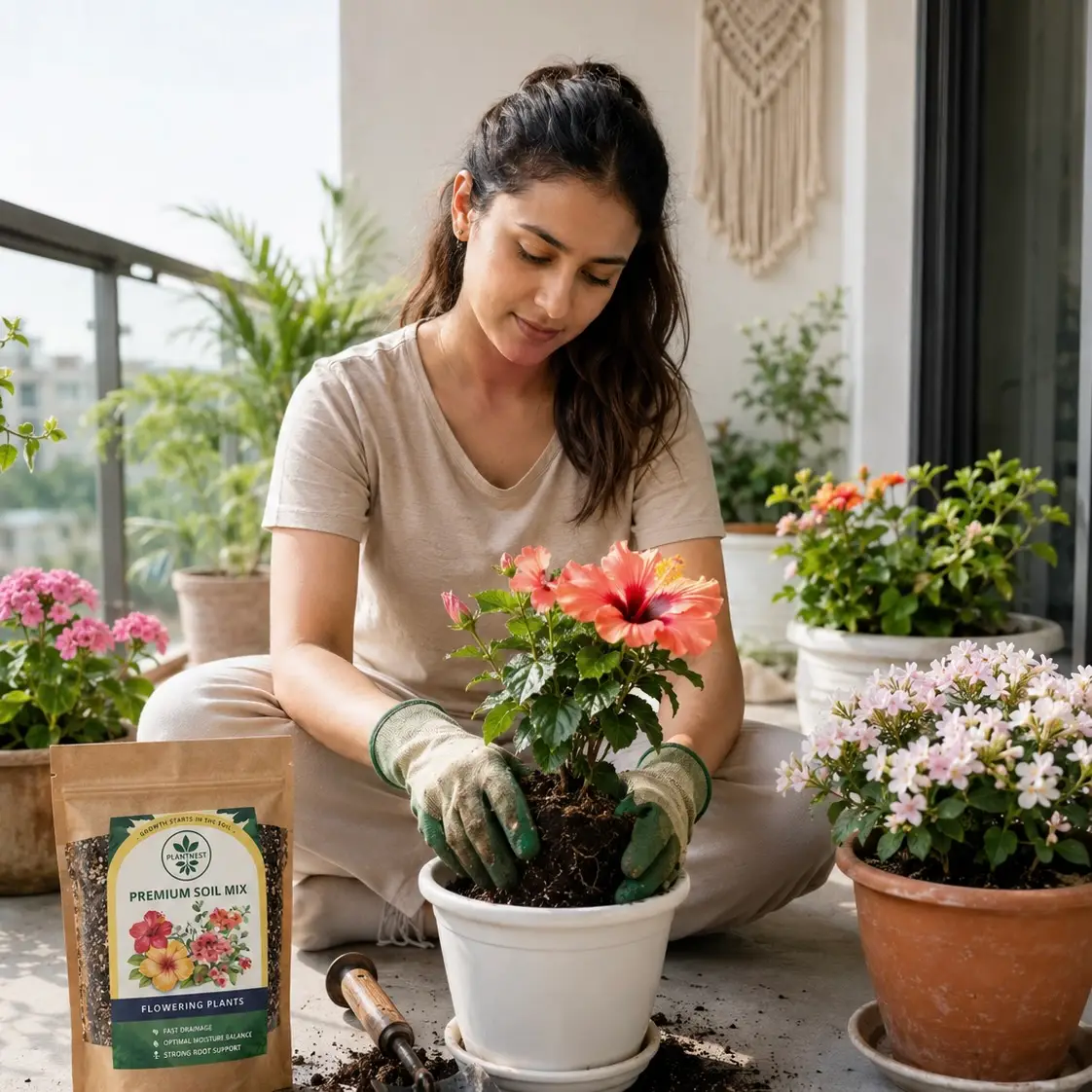 PlantNest Kvitnúce rastliny substrát 3 litre 2 PlantNest-kvitnuce-rastliny-substrat-zemina-rastlinkovo